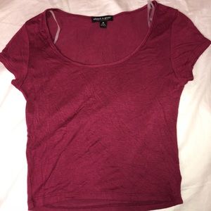 Burgundy crop top